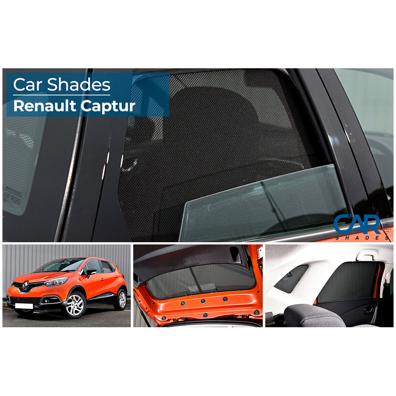 Set de Car Shades sur mesure pour Renault Captur 5 portes 2013-2019 (6-pièces)