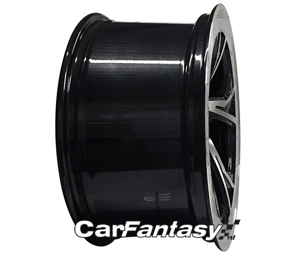 RADI8 C5 8.5/9.5x18 5x100 35 Gloss black machine face 66,6 Velge