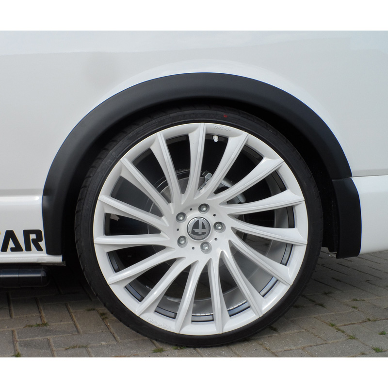 RGM Set extensions de garde-boue sur mesure pour Volkswagen Transporter T5 2003-2015 empattement court - porte glissante à gauche - Noir