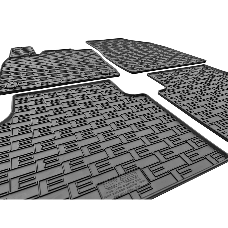 CIKCAR Set tapis de caoutchouc sur mesure pour Ford Explorer EV (CX740) 2024- & Capri EV (CX740L) 2024- (4-pièces + points de fixage)