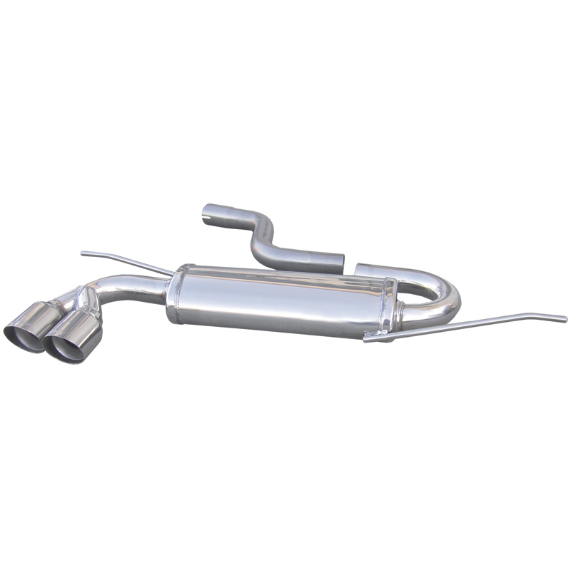 100% Inox Échappement Sport sur mesure pour Volkswagen Scirocco 1.4 TSi (160cv) 2008- 2x80mm Racing