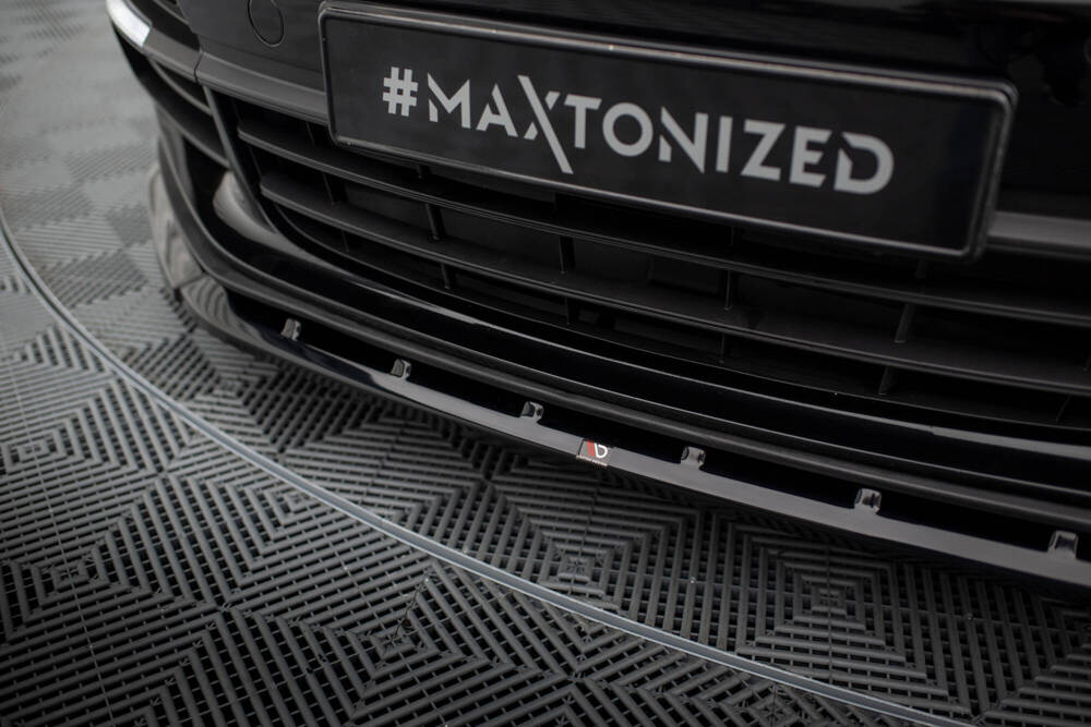 Voorspoiler V.3 Porsche Panamera E-Hybrid 971 Maxton Glans Zwart OUTLET