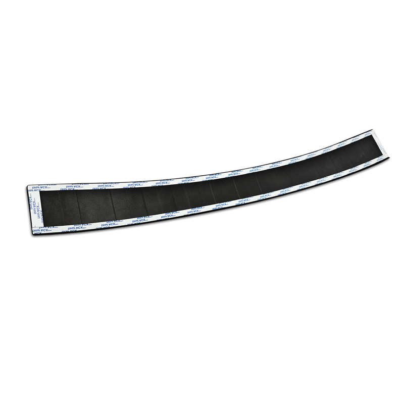 Protection de seuil arrière inox noir mat sur mesure pour Skoda Octavia III Combi (5E5) Facelift 2017-2020 'Ribs'