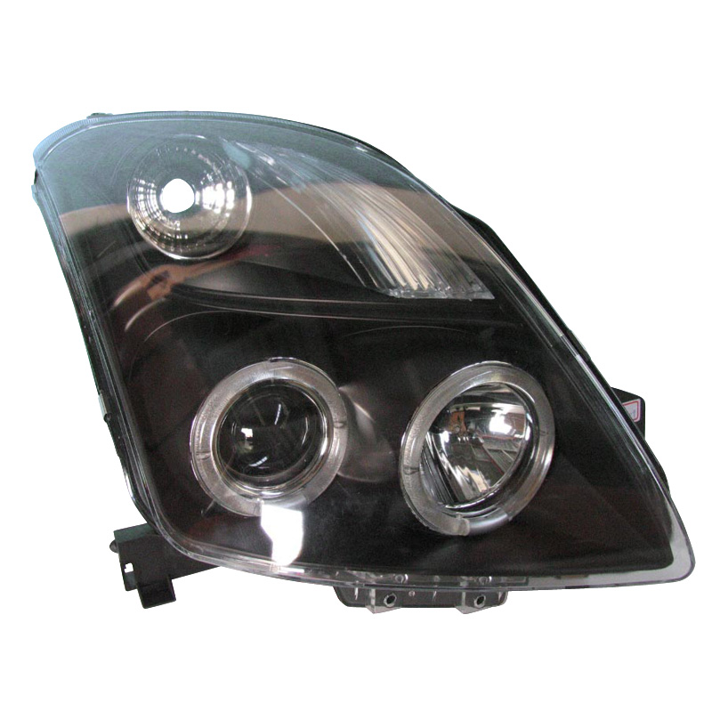 Set de Phares sur mesure pour Suzuki Swift II 2005-2010 - Noir - incl. anneaux Angel-Eyes - Type 2