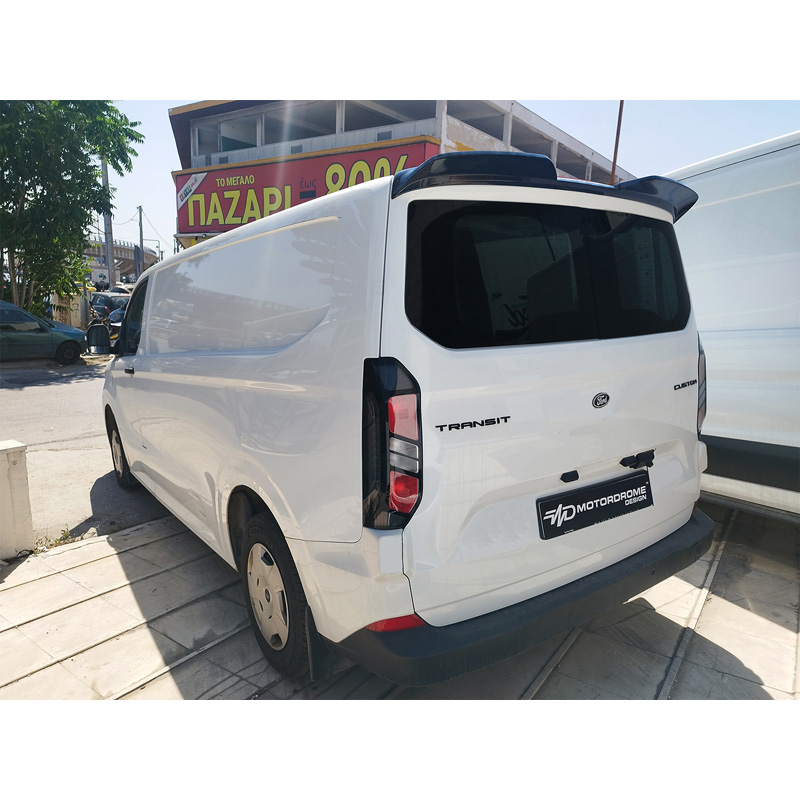 Motordrome Becquet de toit V.3 sur mesure pour Ford Transit Custom (V710) 2023- & Volkswagen Transporter T7 2024- (avec hayon arrière) (PU)