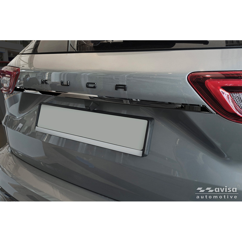 Avisa Moulure de hayon en Inox Noir Chrome sur mesure pour Ford Kuga III 2019-2024 & Facelift 2024-
