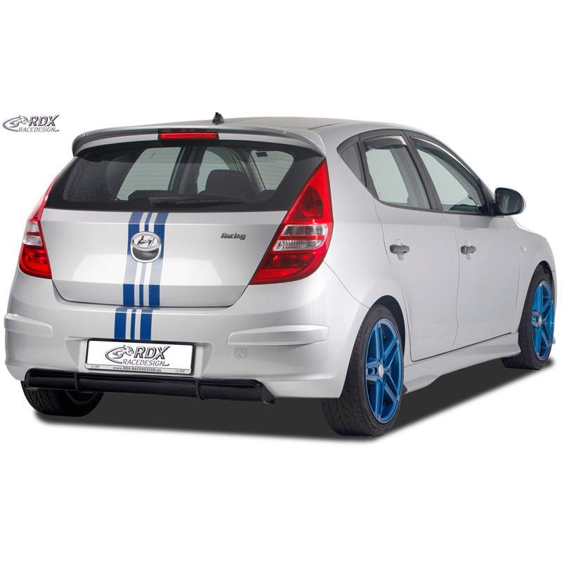 Jupe arrière 'Diffuseur' sur mesure pour Hyundai i30 (FD/FDH) 2007-2010 (ABS noir luisant)