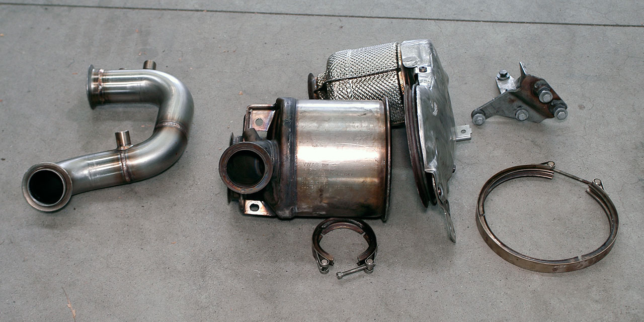 AUDI A3 8V Sedan QUATTRO 2.0 TDI (150 Hp) 2013 Turbo Downpipe (replaces diesel soot filter) With sen