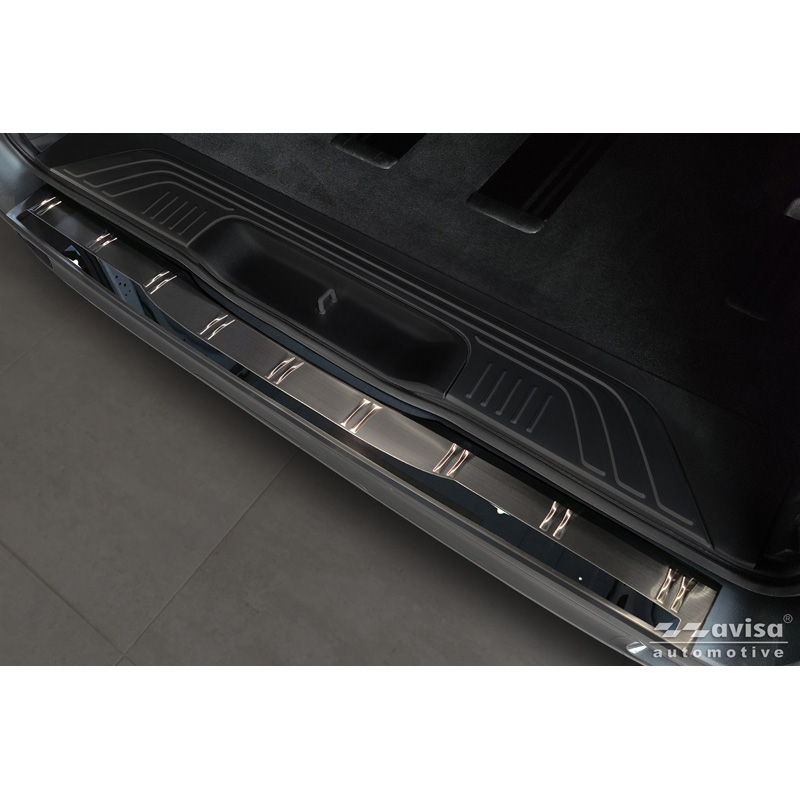 Avisa Protection de seuil arrière inox noir sur mesure pour Mercedes Vito III & Classe V (W447) 2014- 'Shadow Premium'
