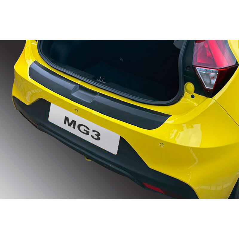 Protection de seuil arrière (ABS) sur mesure pour MG 3 Facelift 2018-2023 Noir