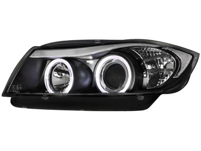 Phares BMW 3 serie E90 Angel Eyes noire