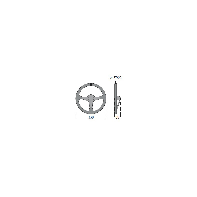 Sparco Volant Universel Champion - Cuir Noir - Diamètre 330mm