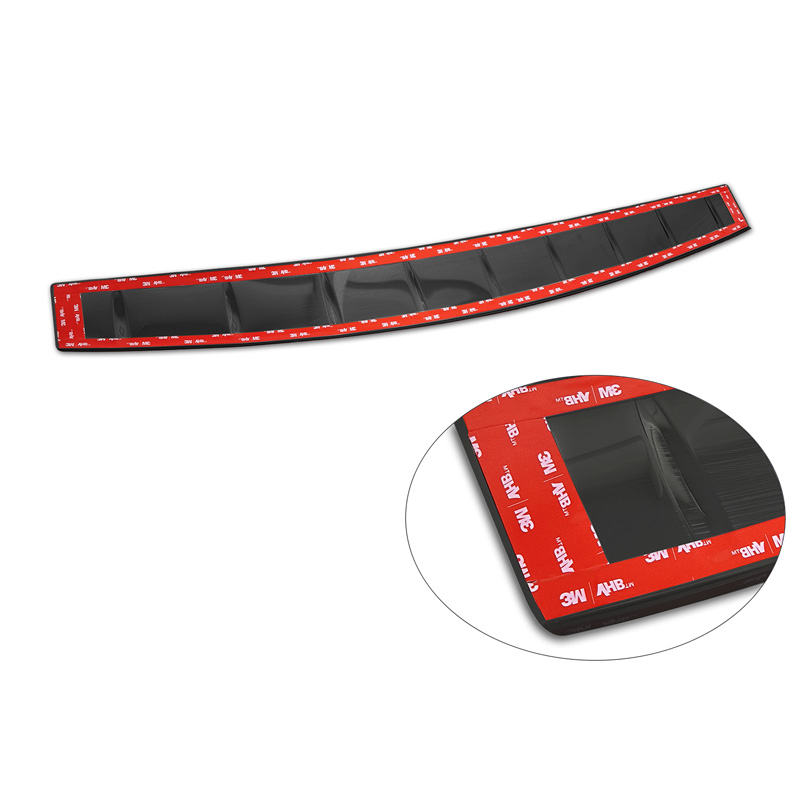Protection de seuil arrière inox Noir-Chromé sur mesure pour Volkswagen Passat Variant (CJ5) 2023- 'Ribs'