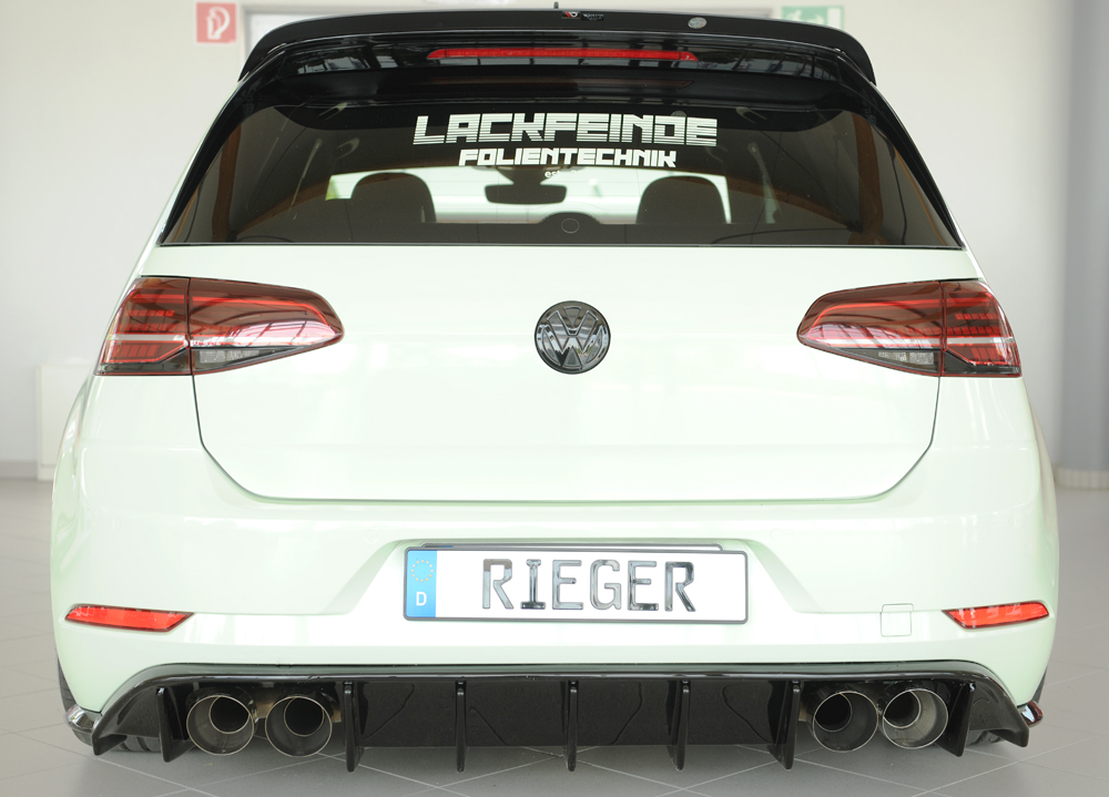 Diffuser Volkswagen Golf 7 R FL Rieger Glans Zwart