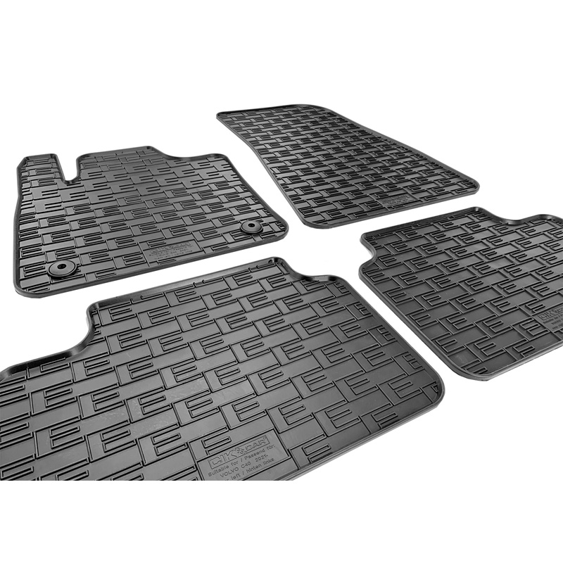 Set tapis de caoutchouc sur mesure pour Volvo C40 Recharge 2021- & XC40 Recharge 2021- (4-pièces + points de fixage)