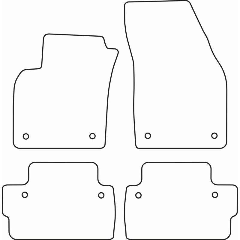 Set de tapis de sol en velours sur mesure pour Volvo C30 2007-
