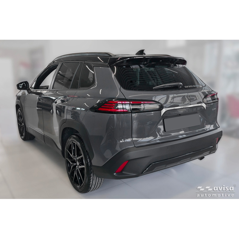 Avisa Revêtement d'habillage du hayon du coffre inox brossé sur mesure pour Toyota Corolla Cross 2020-2025 & Facelift 2025-