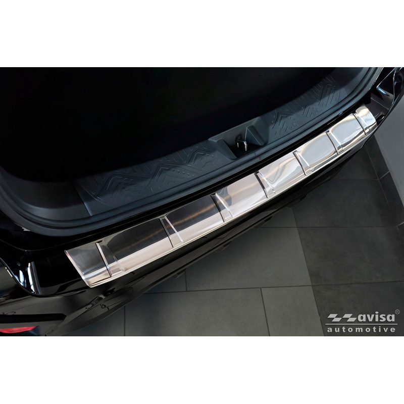 Avisa Protection de seuil arrière inox sur mesure pour Subaru Crosstrek III 2023- 'Ribs'