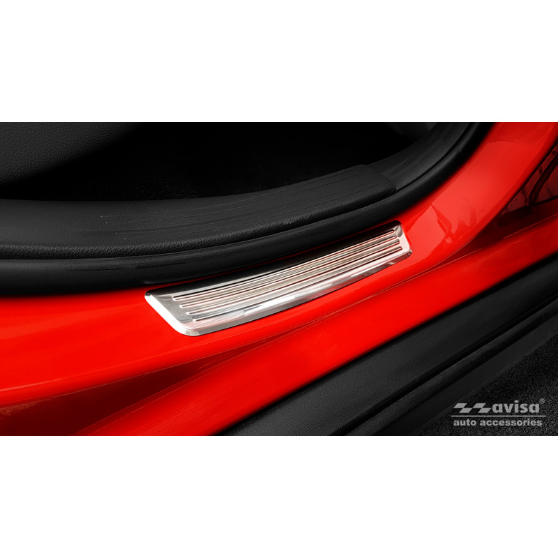 Seuils de portes inoxydable sur mesure pour Mercedes GLA I (X156) 2013-2020 & GLA II (H247) 2020- - 2-pièces (portes arrières)