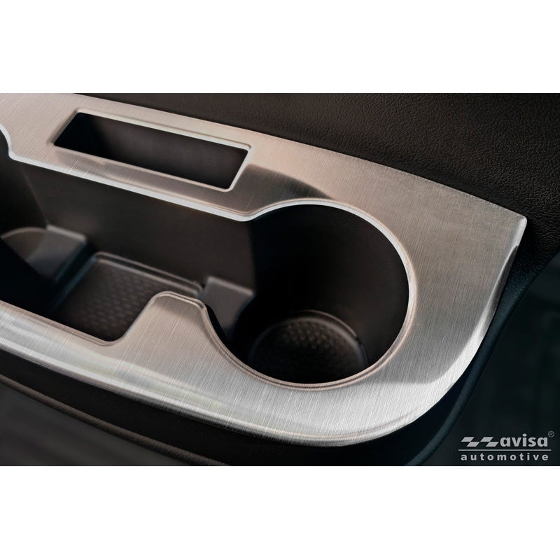 Avisa Enjoliveurs pour porte-gobelet Acier Inox sur mesure pour Fiat Ducato III Facelift 2023- / Opel Movano III Facelift 2023- / Toyota Proace Max 2024- - Argent