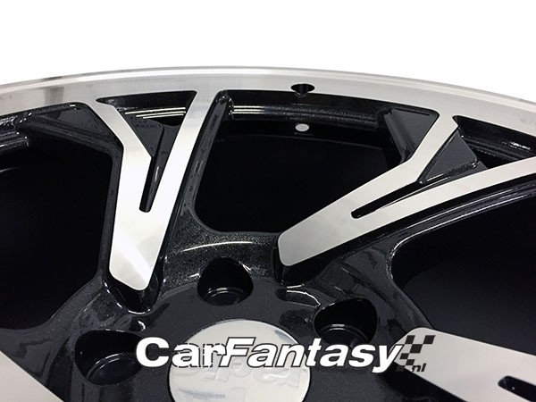 RADI8 C5 8.5x18 5x112 40 Gloss black machine face 66,6 Velgen