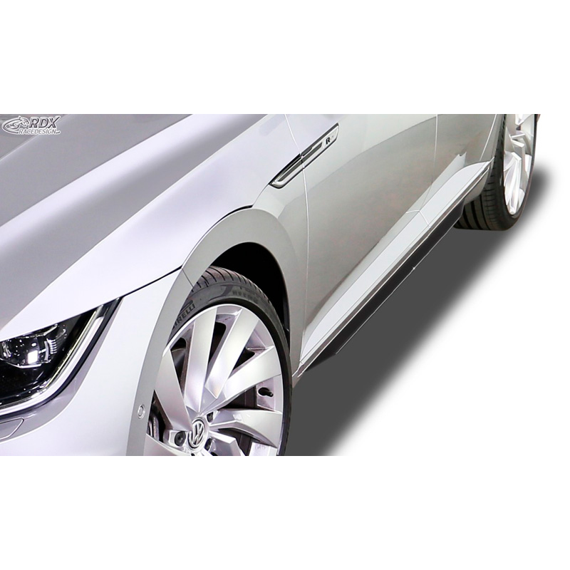 Jupes latérales 'Slim' sur mesure pour Volkswagen Arteon 2017- incl. Shooting Brake 2020- (ABS noir luisant)