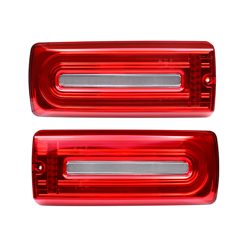 Set de Feux Arrière LED sur mesure pour Mercedes Classe-G W463 G500/G550/G55/G63 AMG 1999-2018 - Rouge/Clair - incl. Feux Dynamiques