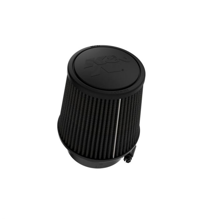 K&N Filtre à Air Noir Dryflow Universel Conique 102mm raccordement, 152mm de base, 117mm en haut, 152mm hauteur (RU-3113HBK)