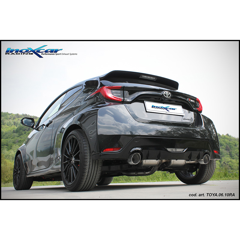 100% Inox Échappement Double sur mesure pour Toyota GR Yaris 1.6 (261cv) 2020- Ø65mm Droite/Gauche 100mm Racing (soudé TIG)