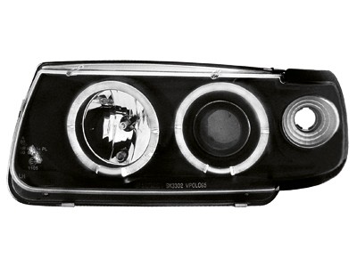 Phares VW Polo 6N Angel Eyes noire