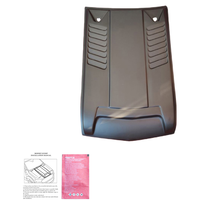 Écope de capot sur mesure pour Mitsubishi L200 Triton 4 2007-2014 - Noir mat