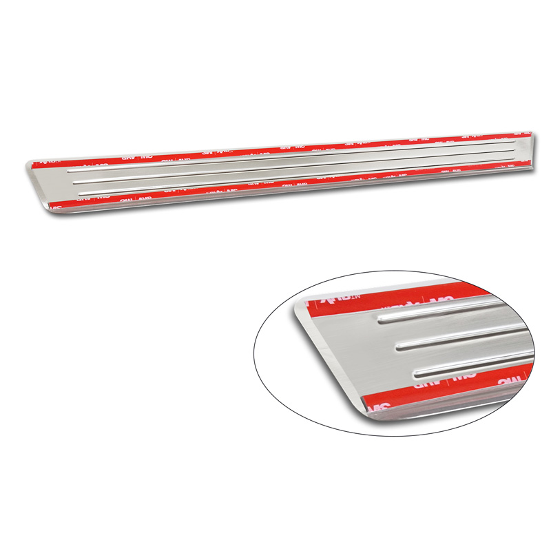 Seuils de portes inoxydable sur mesure pour Volkswagen ID.4 2020 - 'Lines' - 4-pièces