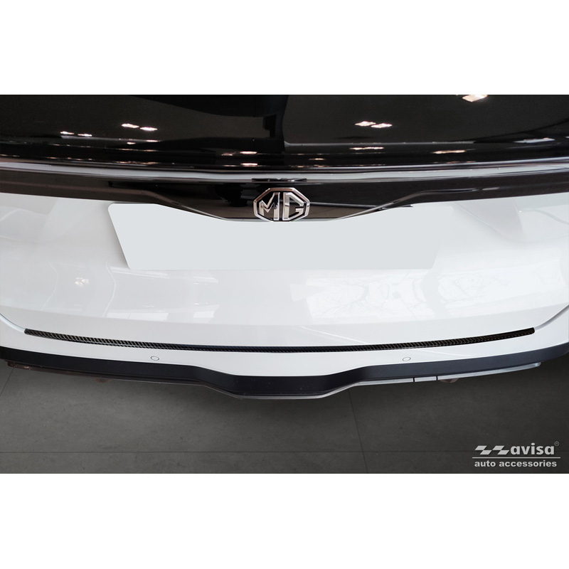 Protection de seuil arrière carboné 3D sur mesure pour MG 4 EV 2022-