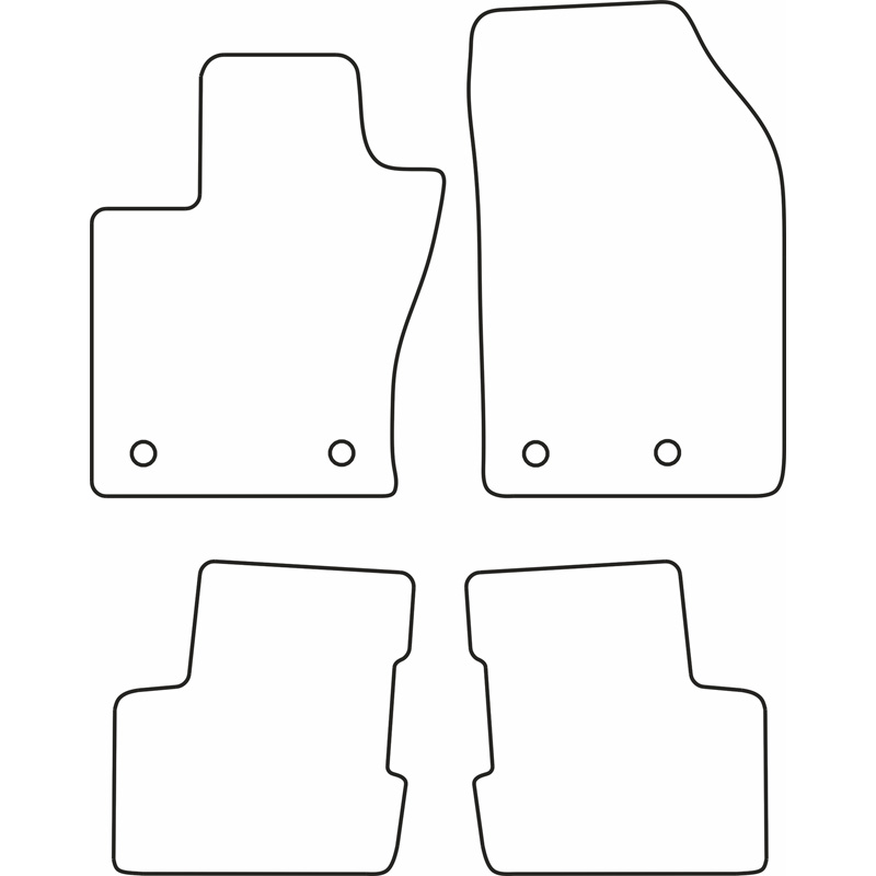 Set de tapis de sol sur mesure pour Fiat 500X 2015-