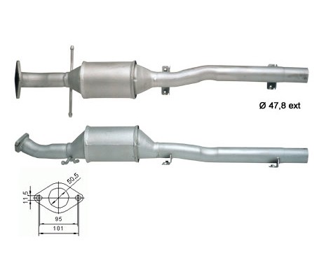 Ford FOCUS 1.6i 16V 1596 cc 74 Kw / 100 cv ZETEC Magnaflow CAT B