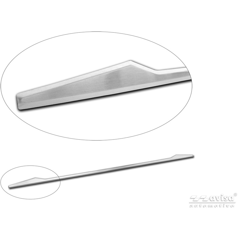 Avisa Revêtement d'habillage du hayon du coffre inox brossé sur mesure pour Volkswagen Touran (5T1) R-Line 2015-