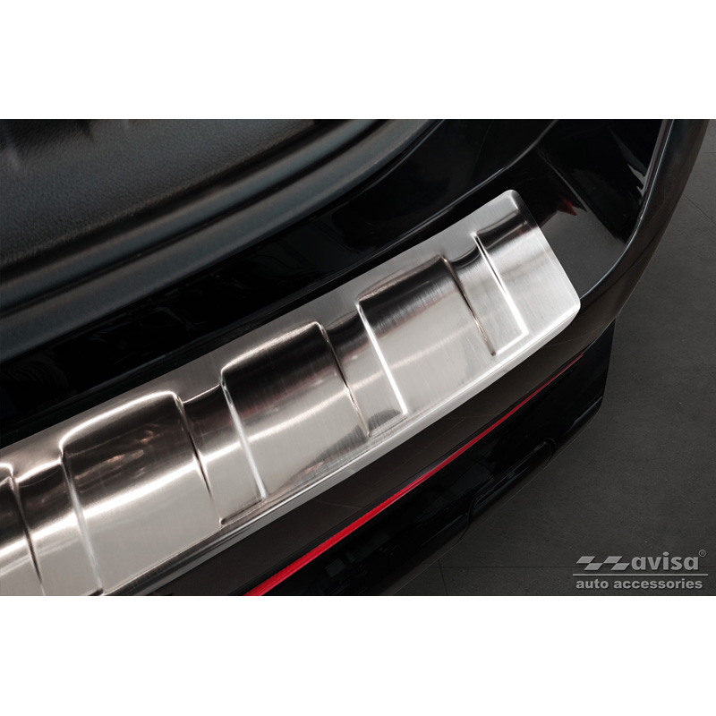 Protection de seuil arrière inox sur mesure pour BMW X1 U11 / X1 U11 xLine 2022- 'Ribs'