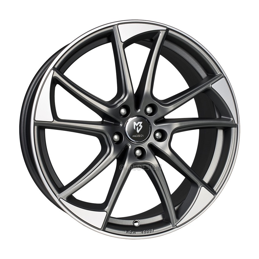 mbDESIGN mb1 Grey matt polish 7,5x19 5x112 ET33 Velgen