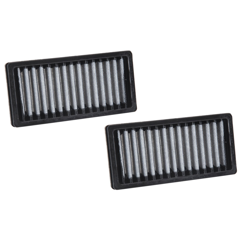 K&N Filtre à Air d'Habitacle (2 pièces) sur mesure pour Jeep Wrangler 2.8, 3.6, 3.8 2011-2017 (VF1010)