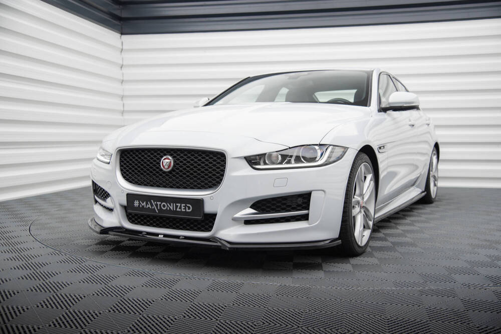 Voorspoiler V.2 Jaguar XE R-Sport X760 Maxton Glans Zwart