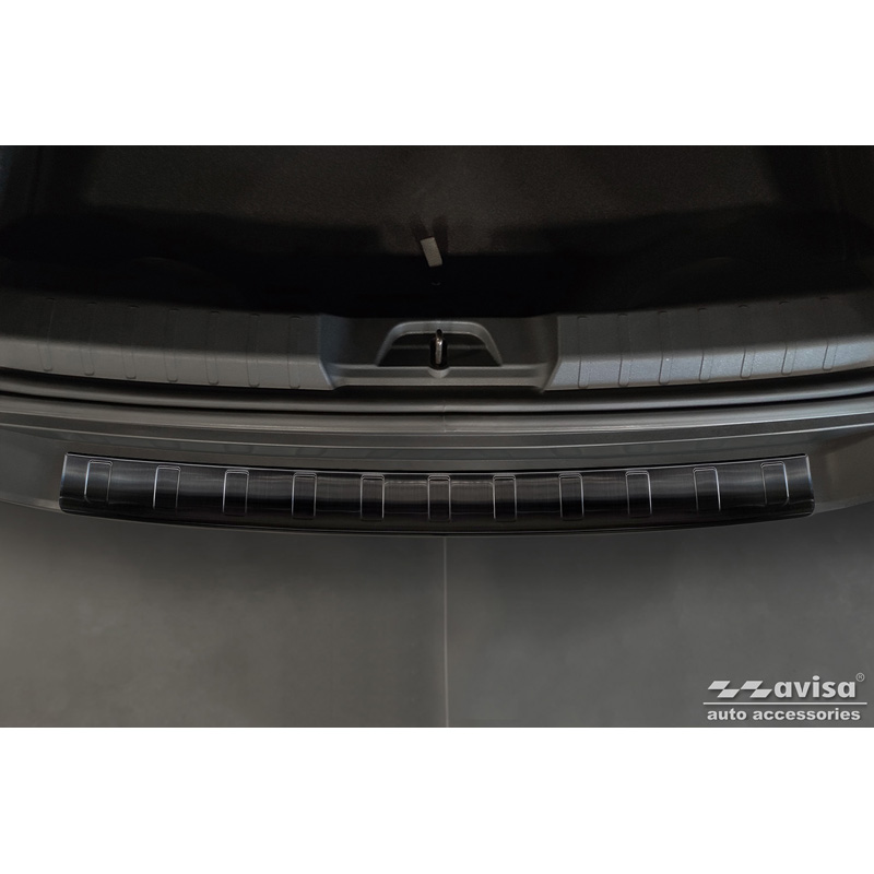 Protection de seuil arrière inox noir sur mesure pour Jeep Avenger + EV 2023- 'Ribs'