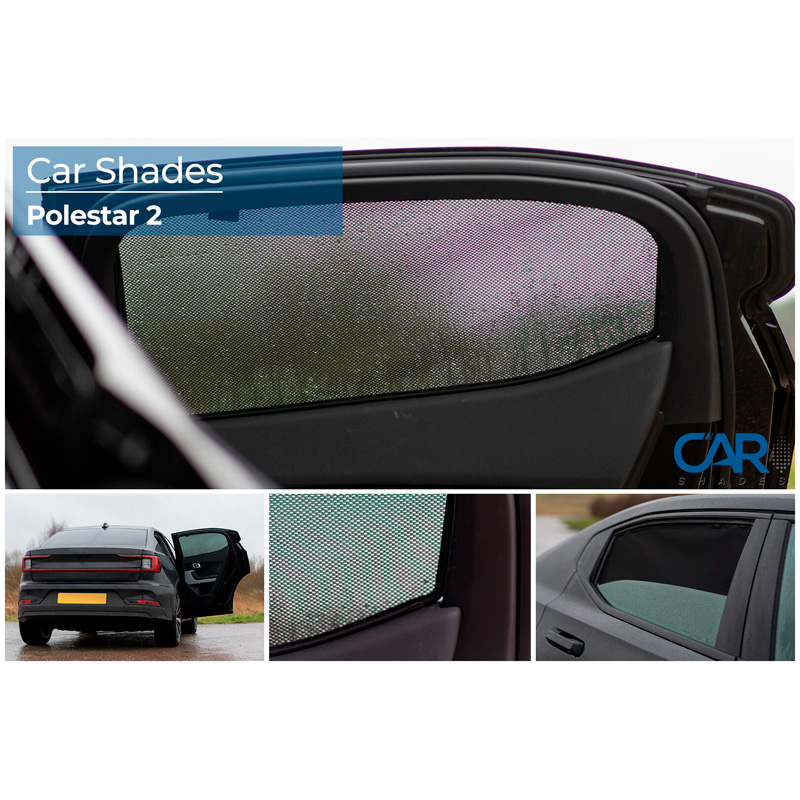 Set de Car Shades (portes arrières) sur mesure pour Polestar 2 EV 2019- (2-pièces)