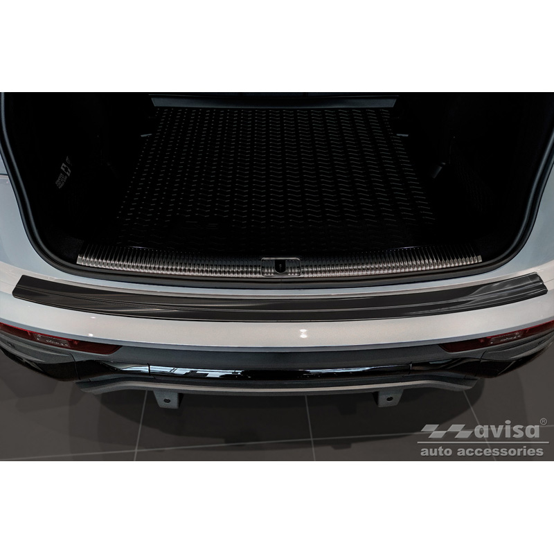 Protection de seuil arrière inox noir sur mesure pour Audi Q5 Sportback 2020- incl. S-Line