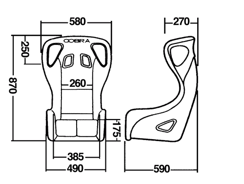 Cobra Evolution Pro Carbon - Black Spacer Fabric all over