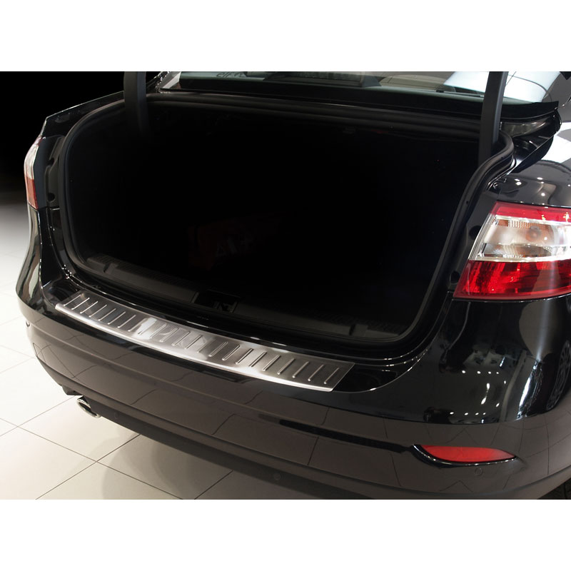 Protection de seuil arrière inox sur mesure pour Renault Fluence sedan 2013- /Clio IV Grand Tourer 2012-2018 & FL 2018- 'Ribs'