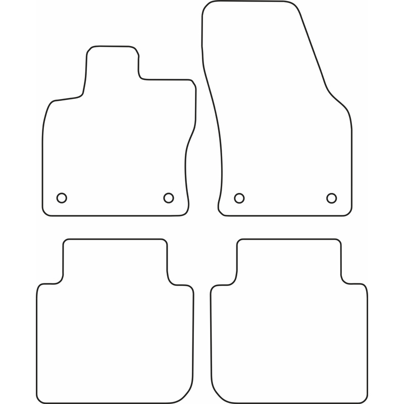 Set de tapis de sol sur mesure pour Skoda Kodiaq 2017- & Volkswagen Tiguan Allspace 2017- & Seat Tarraco 2019- (excl. 3me ligne)