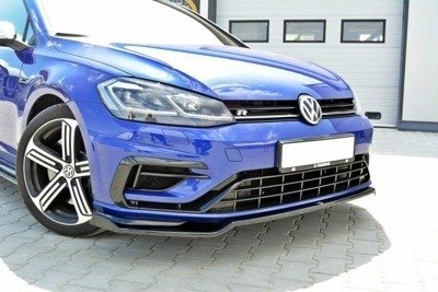 Voorspoiler VW Golf 7.5 R Facelift Glans Zwart