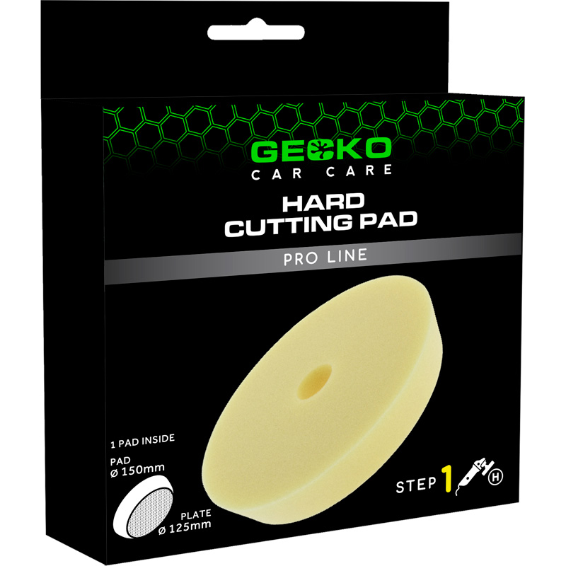 Gecko Tampon de Polissage Dur Jaune 150mm 1pc (Pour Plateau 125mm)