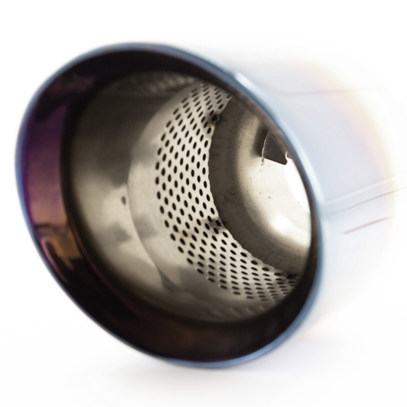 Simoni Racing Embout d'Échappement Rond/Oblique Ti-Tip - Ø114xL210mm - Montage ->60mm
