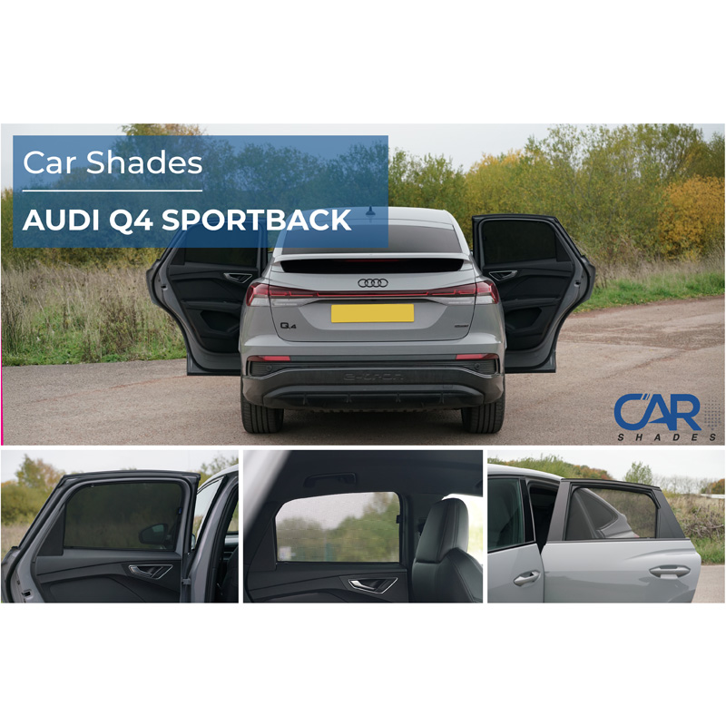 Set de Car Shades (portes arrières) sur mesure pour Audi Q4 Sportback (F4N) 2021- (2-pièces)